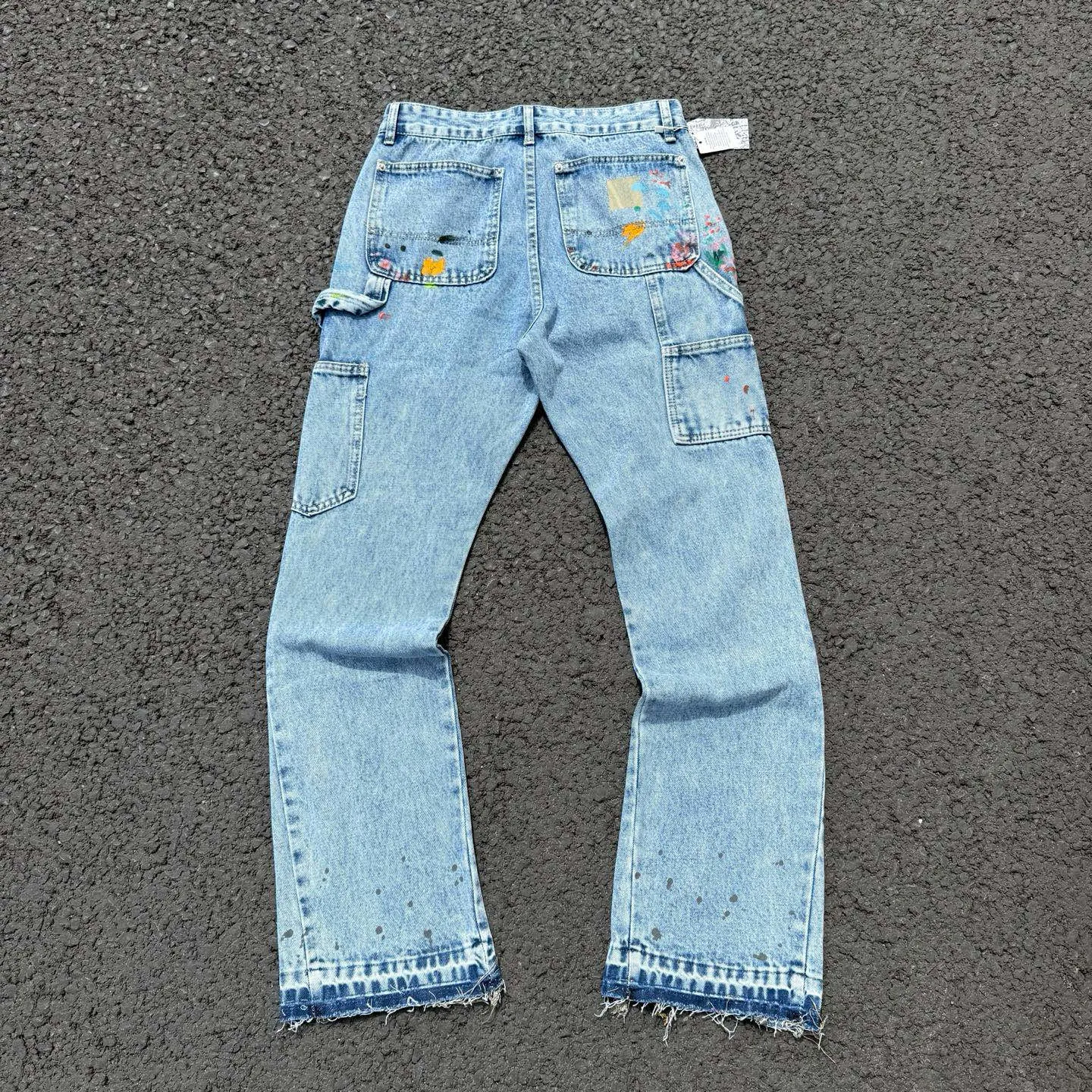 #8163 P250💰 Independent GALLERY DEPT. Vintage splicing loose washed flared jeans - truly restore the ultimate texture of Vintage - original hardware accessories washed and other elevators, QR code analysis are all purchased from the original factory, high degree of restoration, you are welcome to compare the products~ - three-dimensional version loose and comfortable without picking the body shape taller and slimmer factory Seiko original factory quality control same style for men and women can be matched with couples Versatile recommendation Necessary jeans for all seasons -Size: 28 30 32 34 36